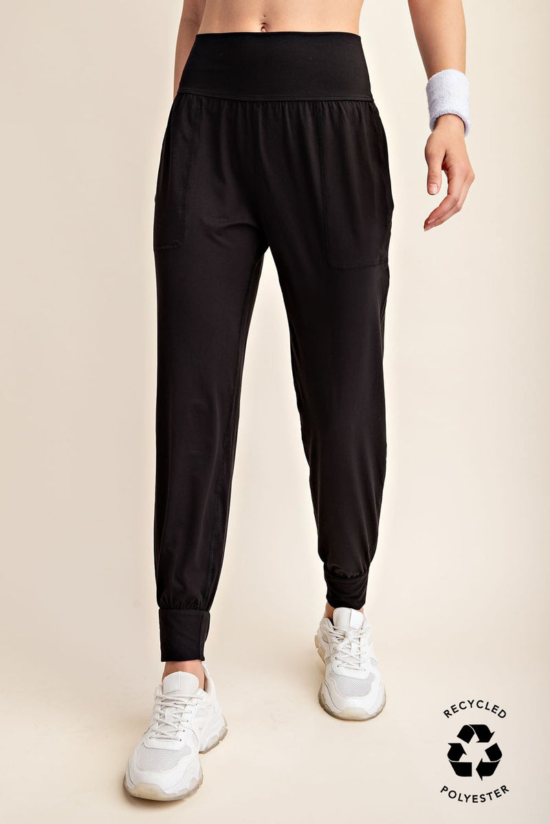 Curvy Black Super Soft Joggers