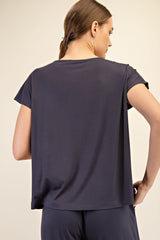 Basic Modal Boat Neck Top