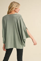 Bat Wing V-Neck Top