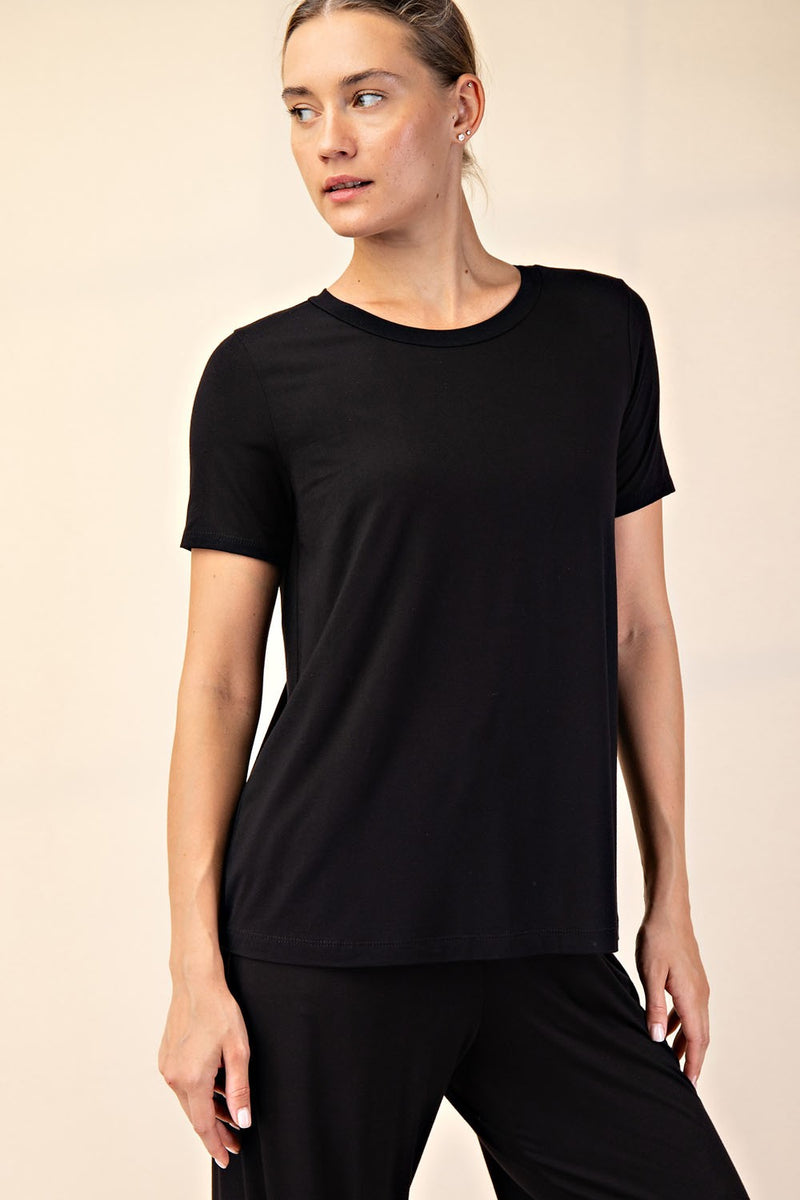 Basic Modal Short Sleeve Top