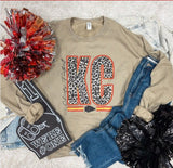 Khaki KC Football Leopard Sweatshirt