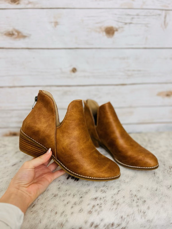 Bella's Cognac Faux Leather Boots