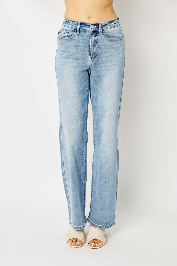 Josie's High Waisted Light Wash Straight Jeans